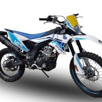 Escape compatível com F.B. Mondial Smx 125 Enduro 2018-2020, Furore Poppy, Escape legal, homologado, silenciador com db killer removível e tubo de ligação 