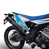 Escape compatível com F.B. Mondial Smx 125 Enduro 2021-2023, Furore Nero, Escape legal, homologado, silenciador com db killer removível e tubo de ligação 