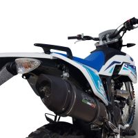 Escape compatível com F.B. Mondial Smx 125 Enduro 2021-2023, Furore Nero, Escape legal, homologado, silenciador com db killer removível e tubo de ligação 