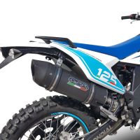 Escape compatível com UM Motorcycles Dsr SM - EX 125 2018-2020, Furore Nero, Sistema homologado, catalisador original será eliminado Silencioso com tubo de ligação 
