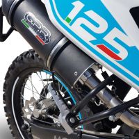 Escape compatível com UM Motorcycles Dsr SM - EX 125 2018-2020, Furore Nero, Sistema homologado, catalisador original será eliminado Silencioso com tubo de ligação 