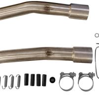 Escape compatível com Honda Vtr 1000 Sp-1 RC51 2000-2001, Satinox , Par de silenciosos de escape homologadas, com db killer removível e tubos de ligação específicos 