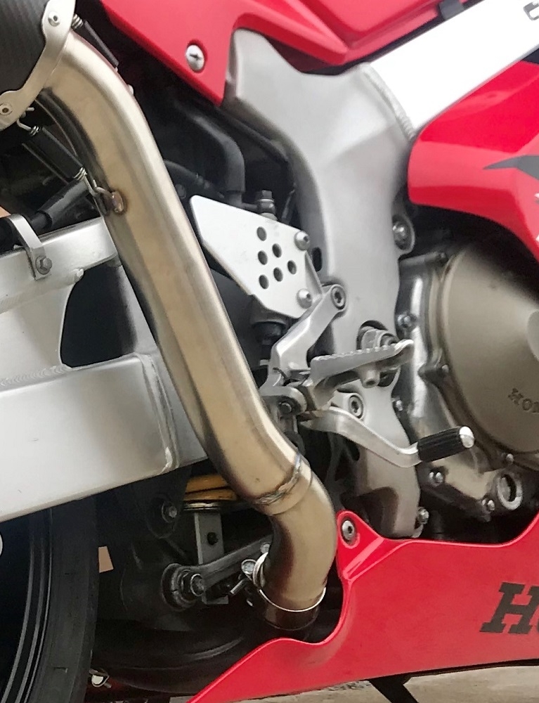 Escape compatível com Honda Vtr 1000 Sp-1 RC51 2000-2001, Satinox , Par de silenciosos de escape homologadas, com db killer removível e tubos de ligação específicos 