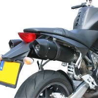 Escape compatível com Ktm Superduke 990 - R ( LC8) 2004-2012, Furore Nero, Par de silenciosos de escape homologadas, com db killer removível e tubos de ligação específicos 