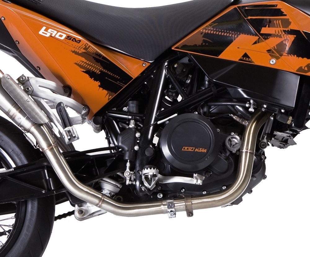 Escape compatível com Ktm Supermoto 690 2007-2009, Powercone Evo, Sistema homologado,legal, linha completa, incluindo db killer removível mais coletor 