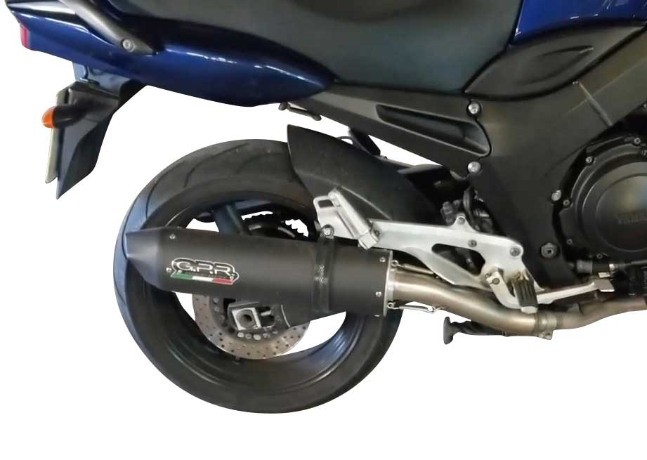Escape compatível com Yamaha Tdm 900 2002-2014, Furore Nero, Par de terminais de exaustão aprovados, com db killer removível, catalisadores e tubo de conexão específico 