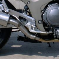 Escape compatível com Yamaha Tdm 900 2002-2014, Satinox , Par de terminais de exaustão aprovados, com db killer removível, catalisadores e tubo de conexão específico 