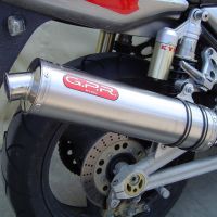 Escape compatível com Kawasaki Zrx-1200 2002-2008, Inox Tondo, Silenciador de escape, aprovado, montagem com flange específico (bolt-on), com db killer removível 