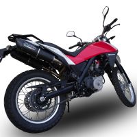 Escape compatível com Husqvarna TERRA - STRADA TR 650 2013-2015, Furore Nero, Par de silenciosos de escape homologadas, com db killer removível e tubos de ligação específicos 