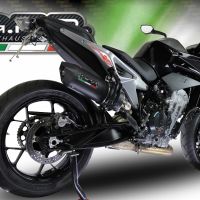 Escape compatível com Ktm Duke 790 2017-2020, Furore Evo4 Nero, Escape legal, homologado, silenciador com db killer removível e tubo de ligação específico 