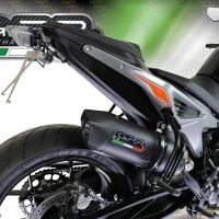 Escape compatível com Ktm Duke 790 2017-2020, Furore Evo4 Nero, Escape legal, homologado, silenciador com db killer removível e tubo de ligação específico 