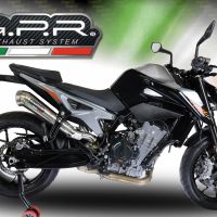Escape compatível com Ktm Duke 790 2017-2020, Powercone Evo, Escape legal, homologado, silenciador com db killer removível e tubo de ligação específico 