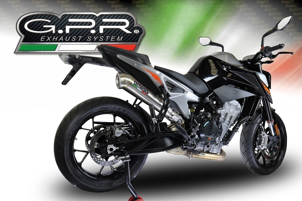 Escape compatível com Ktm Duke 790 2017-2020, Powercone Evo, Escape legal, homologado, silenciador com db killer removível e tubo de ligação específico 