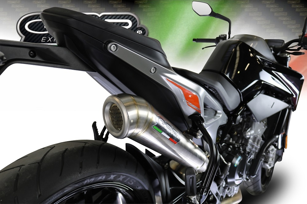 Escape compatível com Ktm Duke 790 2017-2020, Powercone Evo, Escape legal, homologado, silenciador com db killer removível e tubo de ligação específico 