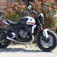 Escape compatível com Triumph Trident 660 2021-2024, M3 Inox , Escape completo, não legal para países da UE, com db killer removível 