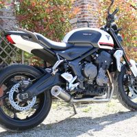Escape compatível com Triumph Trident 660 2021-2024, M3 Inox , Escape completo, não legal para países da UE, com db killer removível 