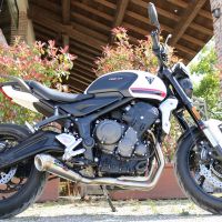 Escape compatível com Triumph Trident 660 2021-2024, Powercone Evo, Escape completo, não legal para países da UE, com db killer removível 