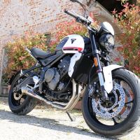 Escape compatível com Triumph Trident 660 2021-2024, Powercone Evo, Escape completo, não legal para países da UE, com db killer removível 