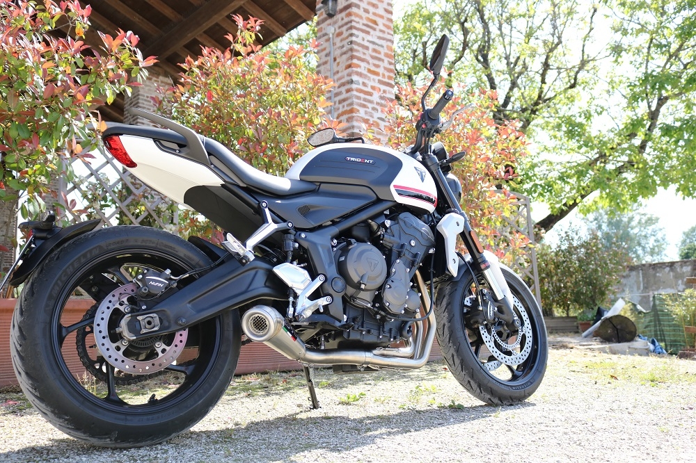 Escape compatível com Triumph Trident 660 2021-2024, Powercone Evo, Escape completo, não legal para países da UE, com db killer removível 