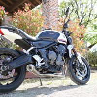 Escape compatível com Triumph Trident 660 2021-2024, Powercone Evo, Escape completo, não legal para países da UE, com db killer removível 