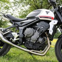 Escape compatível com Triumph Trident 660 2021-2024, Powercone Evo, Escape completo, não legal para países da UE, com db killer removível 