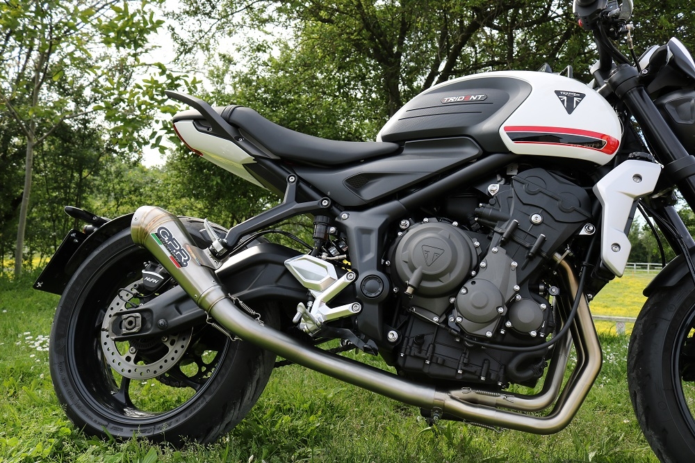 Escape compatível com Triumph Trident 660 2021-2024, Powercone Evo, Escape completo, não legal para países da UE, com db killer removível 