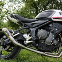 Escape compatível com Triumph Trident 660 2021-2024, Powercone Evo, Escape completo, não legal para países da UE, com db killer removível 
