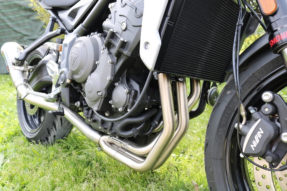 Escape compatível com Triumph Trident 660 2021-2024, Powercone Evo, Escape completo, não legal para países da UE, com db killer removível 