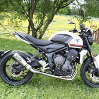 Escape compatível com Triumph Trident 660 2021-2024, M3 Inox , Escape completo, não legal para países da UE, com db killer removível 