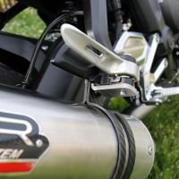Escape compatível com Triumph Trident 660 2021-2024, M3 Titanium Natural, Escape completo, não legal para países da UE, com db killer removível 