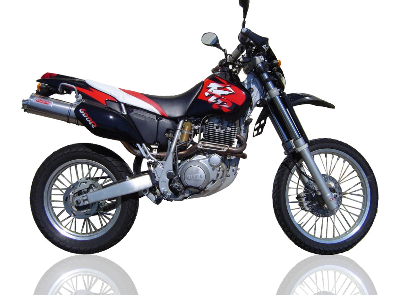 Escape compatível com Yamaha Tt 600 R - Tt 600 E 1998-2004, Trioval, Escape legal, homologado, silenciador com db killer removível e tubo de ligação específico 
