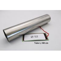 GPR escape compatível com Cafè Racer Cafè Racer -, Tubo inox D. 52mm X 1mm L.1000mm,  