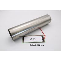 GPR escape compatível com Cafè Racer Cafè Racer -, Tubo inox D. 60mm X 1,2mm L.1000mm,  