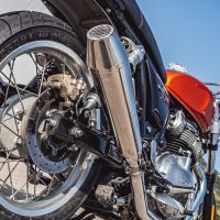 Escape compatível com Bmw K 100 1983-1994, Ultracone Inox Cafè Racer, Silenciador homologado universal, com db killer removível sem tubo de conexão 