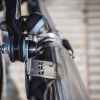 Escape compatível com Bmw K 100 1983-1994, Ultracone Inox Cafè Racer, Silenciador homologado universal, com db killer removível sem tubo de conexão 