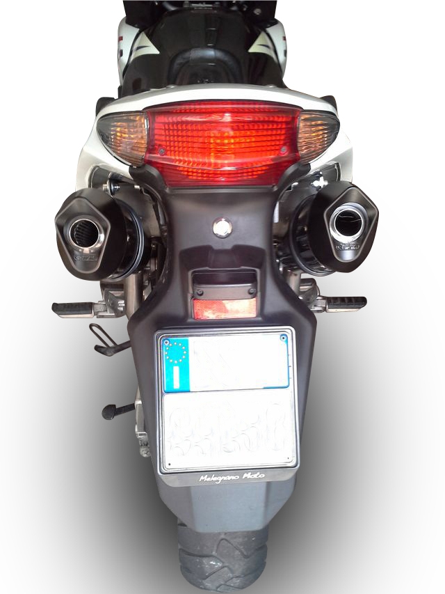Escape compatível com Honda Varadero 1000 1999-2011, Furore Nero, Par de silenciosos de escape homologadas, com db killer removível e tubos de ligação específicos 