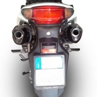 Escape compatível com Honda Varadero 1000 1999-2011, Furore Nero, Par de silenciosos de escape homologadas, com db killer removível e tubos de ligação específicos 