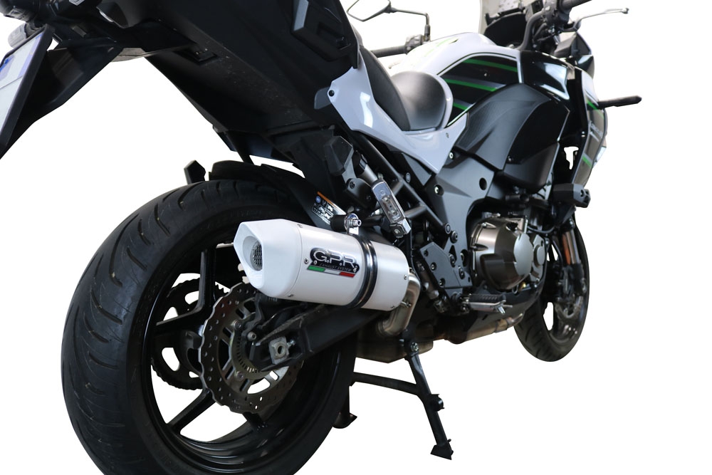 Escape compatível com Kawasaki Versys 1000 I.E. 2021-2024, Albus Evo4, Escape legal, homologado, silenciador com db killer removível e tubo de ligação específico 