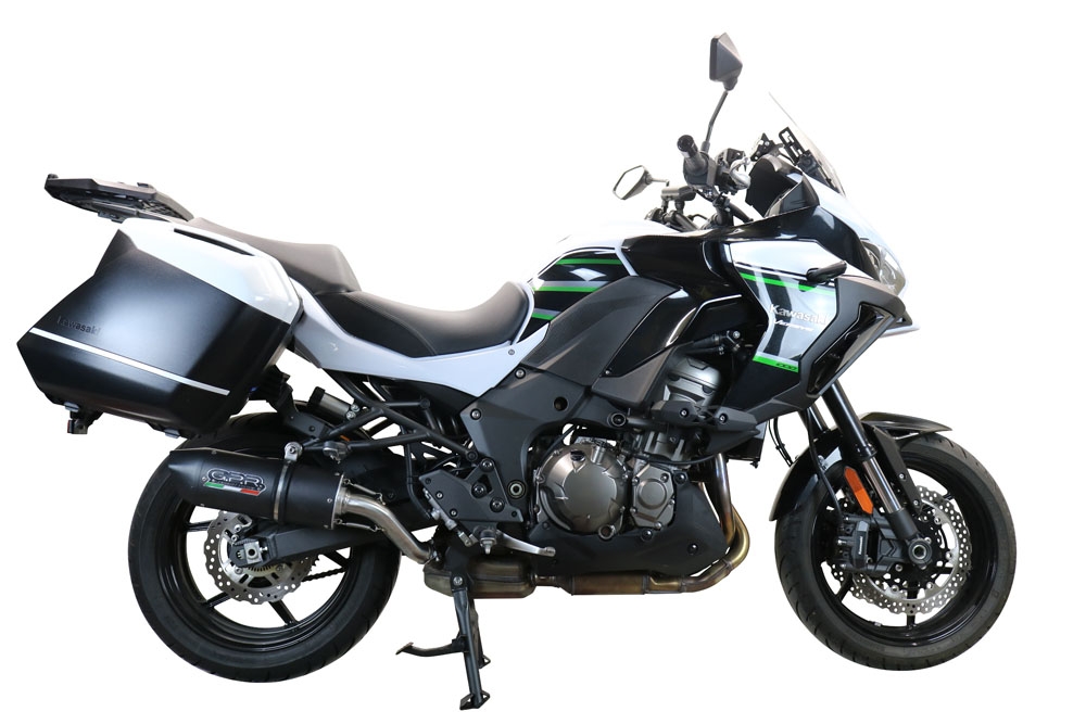 Escape compatível com Kawasaki Versys 1000 I.E. 2019-2020, Furore Evo4 Nero, Escape legal, homologado, silenciador com db killer removível e tubo de ligação específico 