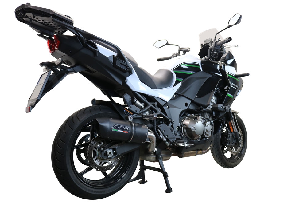 Escape compatível com Kawasaki Versys 1000 I.E. 2019-2020, Furore Evo4 Nero, Escape legal, homologado, silenciador com db killer removível e tubo de ligação específico 