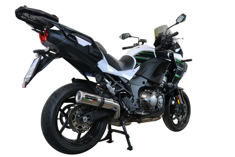 Escape compatível com Kawasaki Versys 1000 I.E. 2019-2020, M3 Inox , Escape legal, homologado, silenciador com db killer removível e tubo de ligação específico 