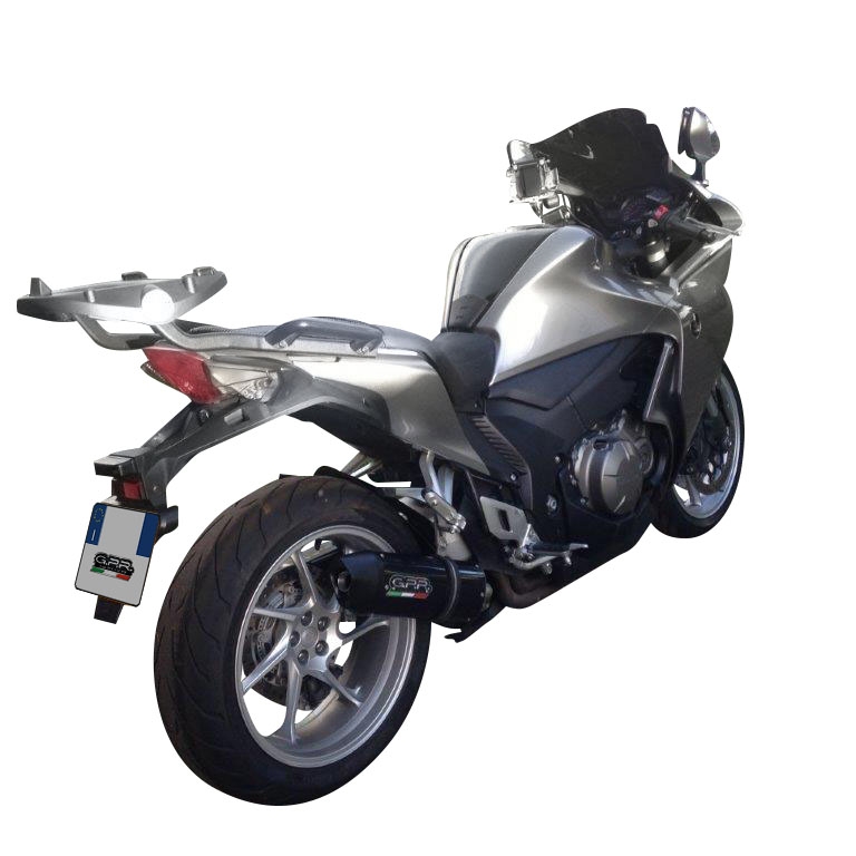 Escape compatível com Honda Vfr 1200 F I.E. 2010-2016, Furore Nero, Escape legal, homologado, silenciador com db killer removível e tubo de ligação específico 