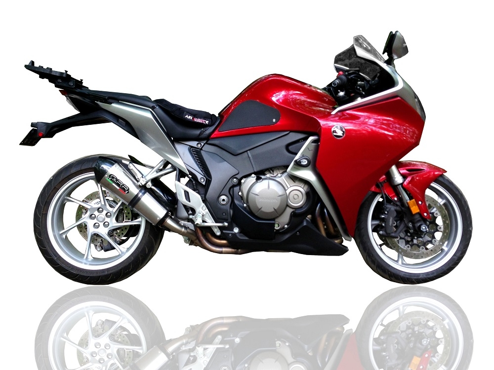 GPR escape compatível com  Honda Vfr 1200 F I.E. 2010-2016, New Grand Prix Evo Titanium, Escape legal, homologado, silenciador com db killer removível e tubo de ligação específico 