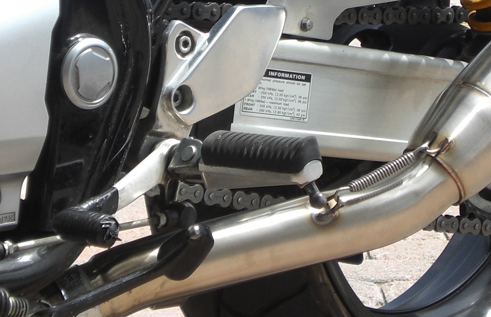 Escape compatível com Yamaha Xjr 1200 1995-1997, Trioval, Par de silenciosos de escape homologadas, com db killer removível e tubos de ligação específicos 