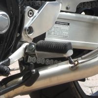 Escape compatível com Yamaha Xjr 1200 1995-1997, Trioval, Par de silenciosos de escape homologadas, com db killer removível e tubos de ligação específicos 
