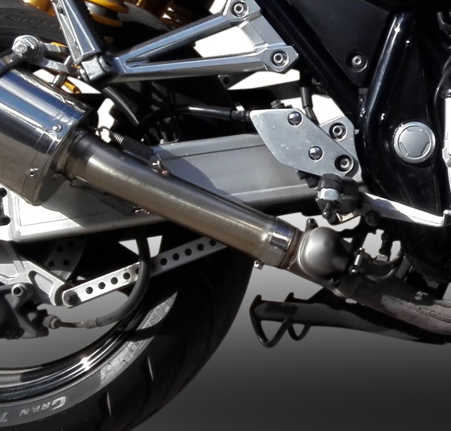 Escape compatível com Yamaha Xjr 1300 2007-2017, Trioval, Escape legal, homologado, silenciador com db killer removível e tubo de ligação específico 