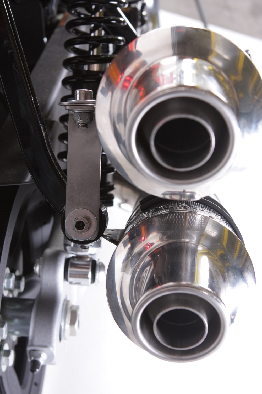 Escape compatível com Harley Davidson Xr 1200 2008-2012, Poppy Tondo, Par de silenciosos de escape homologadas, com db killer removível e tubos de ligação específicos 