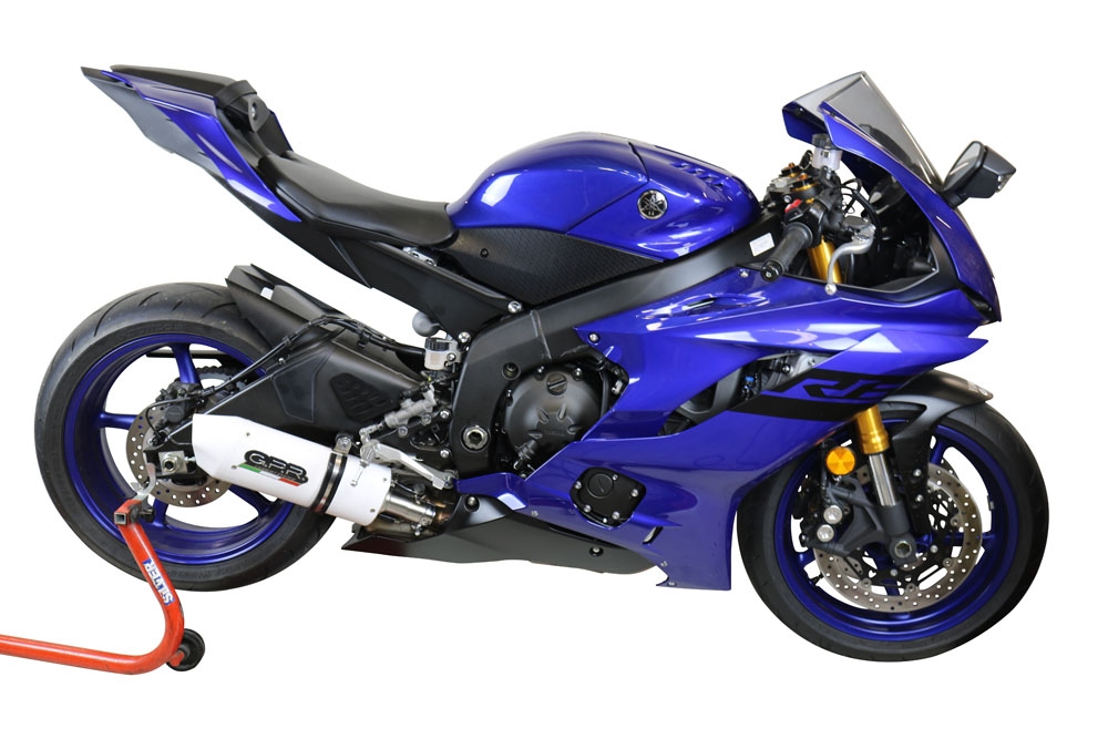 Escape compatível com Yamaha Yzf R6 2017-2025, Albus Evo4, Escape legal, homologado, silenciador com db killer removível e tubo de ligação específico 