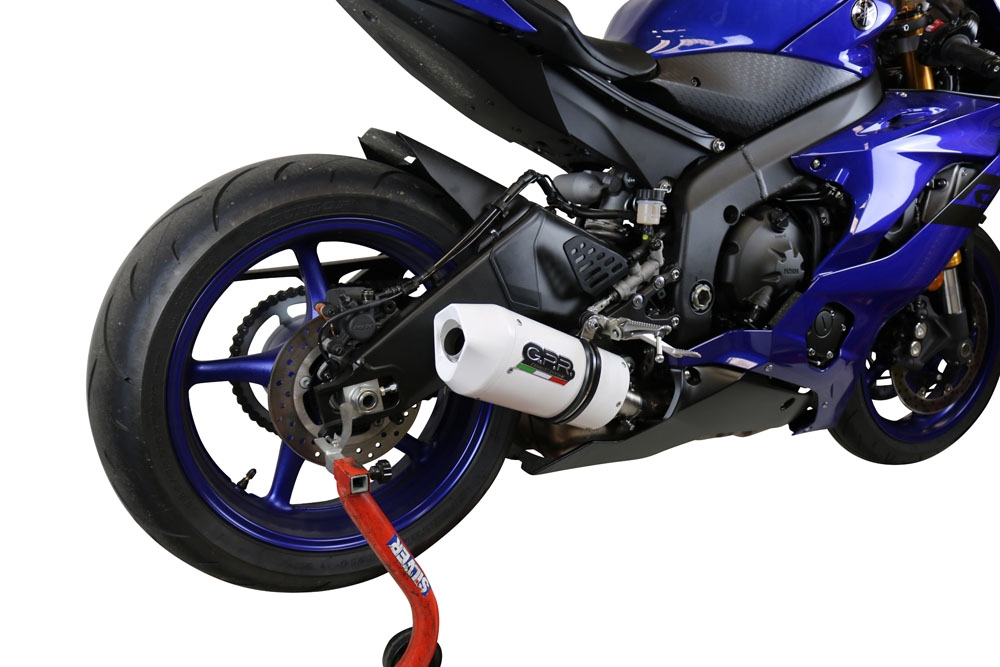 Escape compatível com Yamaha Yzf R6 2017-2025, Albus Evo4, Escape legal, homologado, silenciador com db killer removível e tubo de ligação específico 