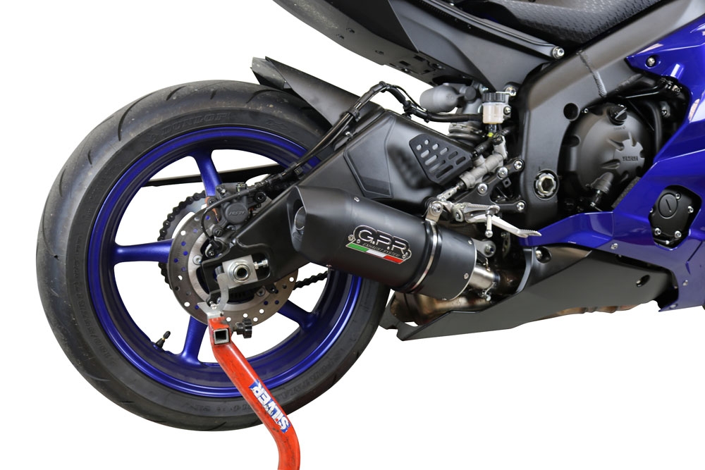 Escape compatível com Yamaha Yzf R6 2017-2025, Furore Nero, Sistema racing Silencioso com tubo de ligação 